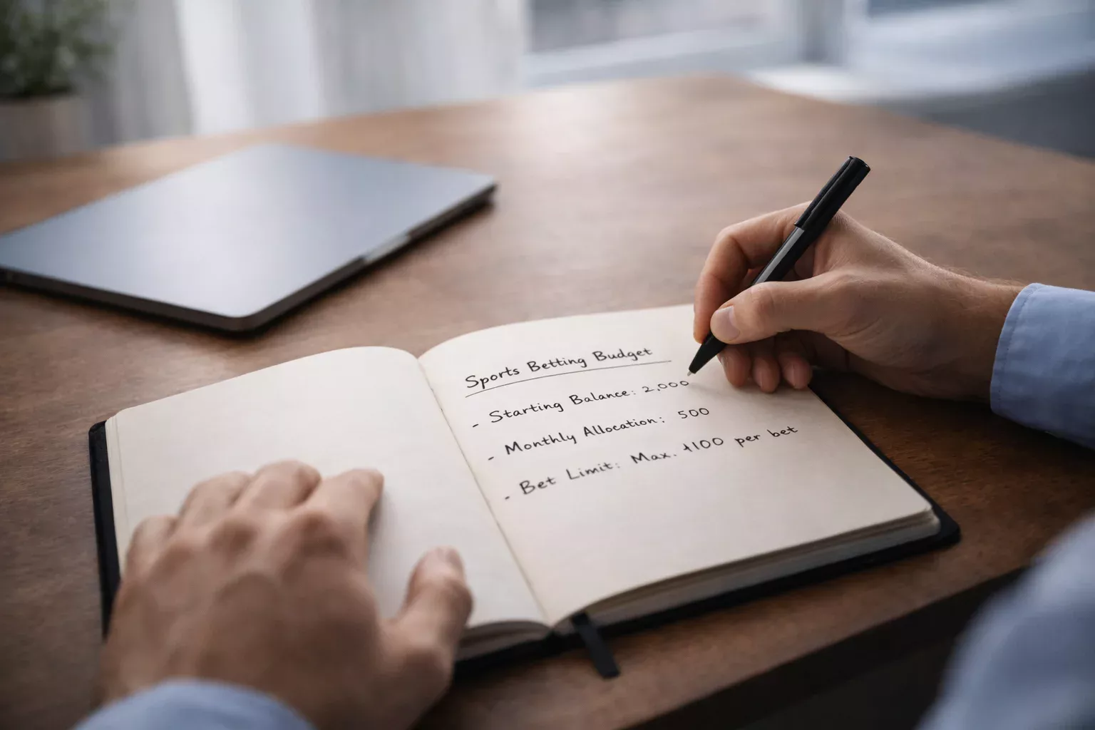 Professionista che gestisce il budget per scommesse sportive